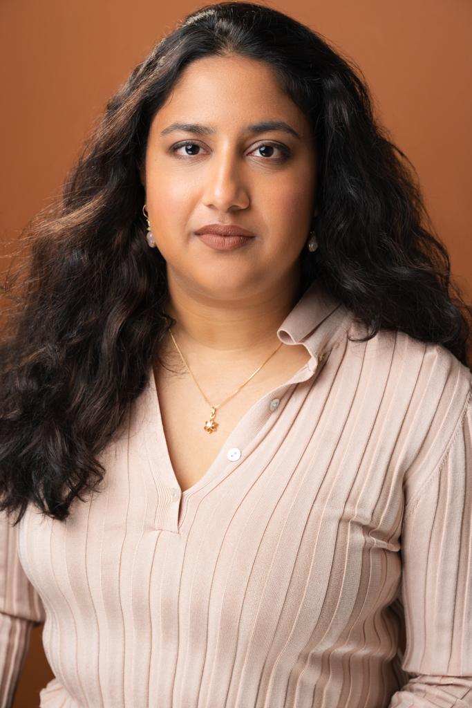 pink backdrop headshot